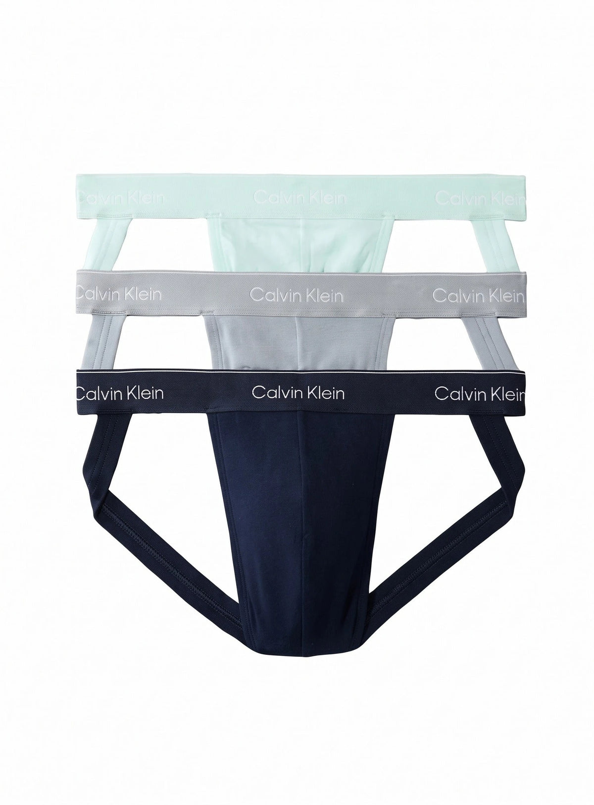Combi | voor | Vooraanzicht, combi – Calvin Klein 3-Pack Jockstraps heren - Icon Cotton Stretch