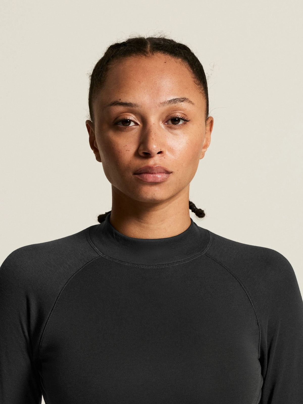 Zwart | detail | Detail hals, zwart – Craft thermoshirt dames lange mouw - Thermal Baselayer