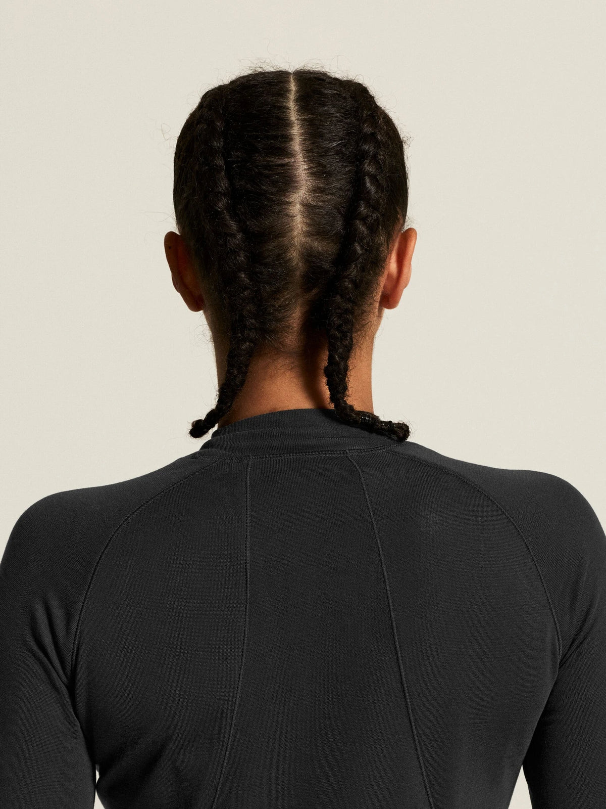 Zwart | achter | Achteraanzicht schouders en rug, zwart – Craft thermoshirt dames lange mouw - Thermal Baselayer