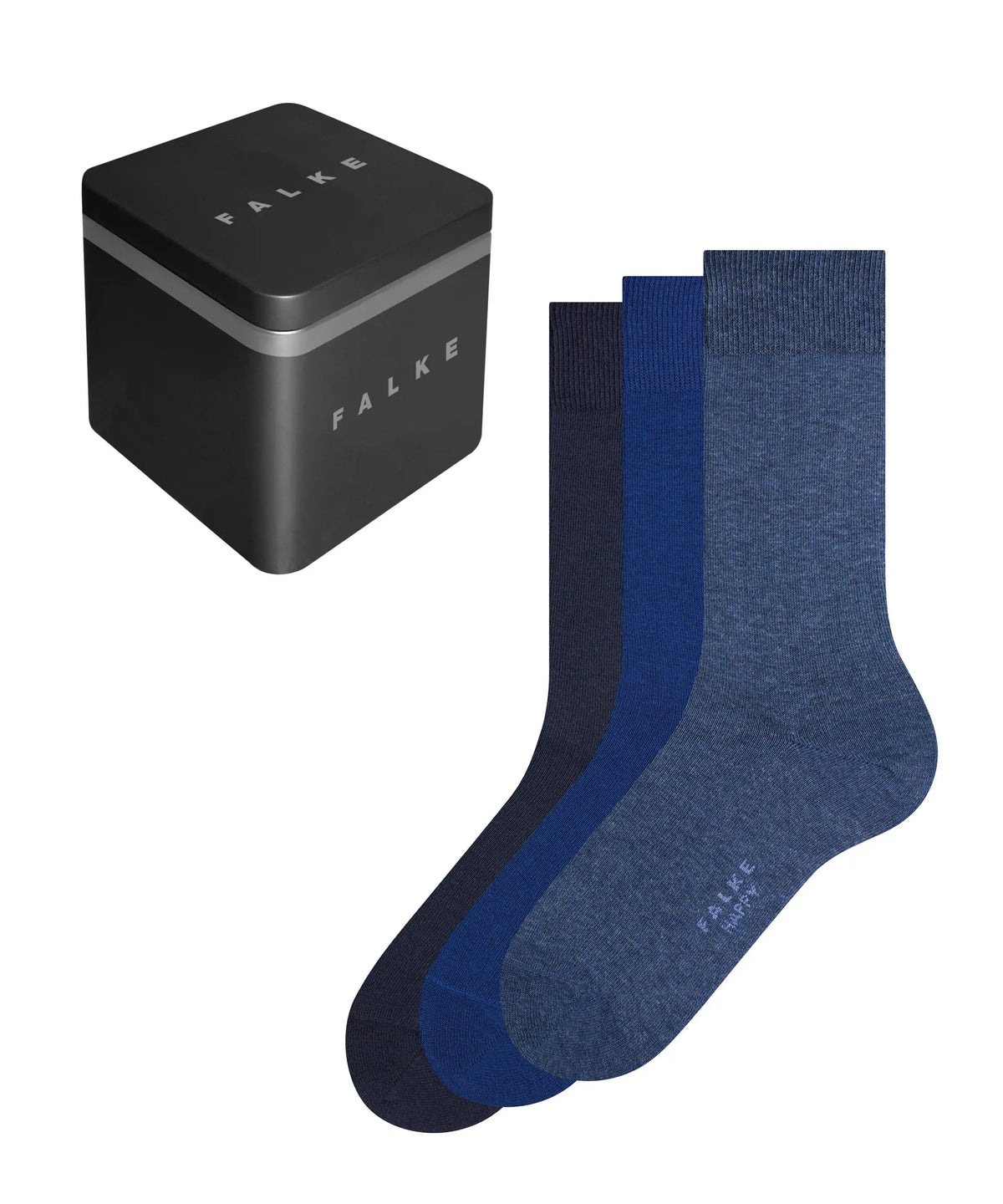 FALKE 3-paar heren sokken - Happy Box Cadeau set
