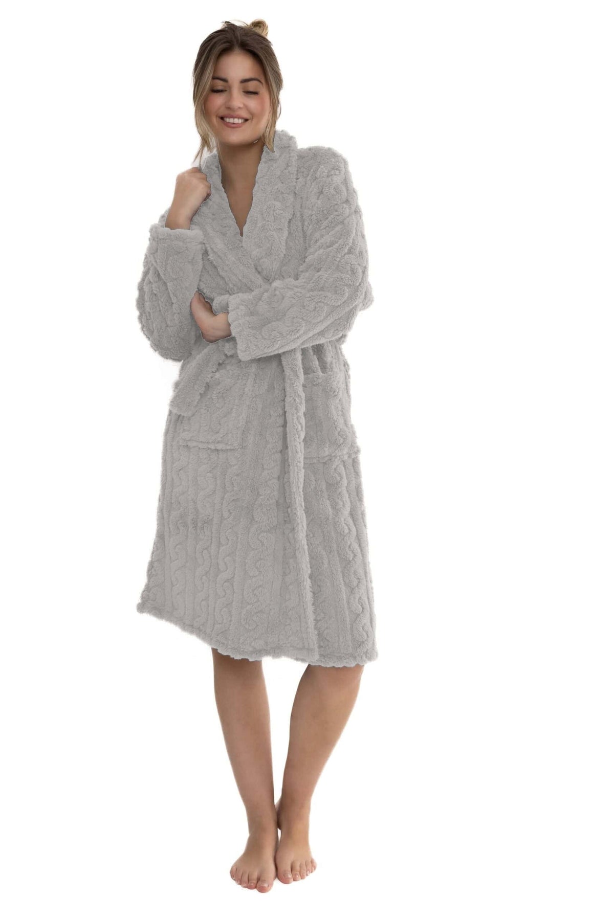 Cocodream dames badjas coral fleece - Twist