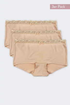 Nina von C 3-pack dames Panty Slip - Kant