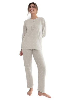Cocodream fleece dames pyjama lange mouw - Hug