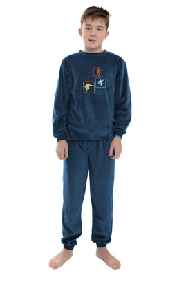 Outfitter velours jongens pyjama - Snowboard