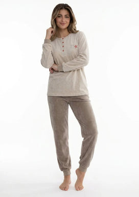 Cocodream micro velours dames pyjama - Star