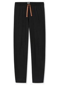 Zwart | packshot | Packshot broek met strikkoord, zwart – Schiesser katoenen heren pyjama lange mouw - Zwart - Casual Nightwear