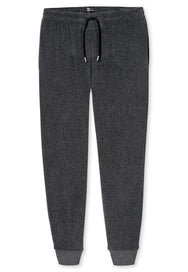 Faded Denim | packshot | Packshot broek met strikkoord, donkergrijs – Schiesser badstof heren pyjama met boordjes - Faded Denim - Casual Nightwear