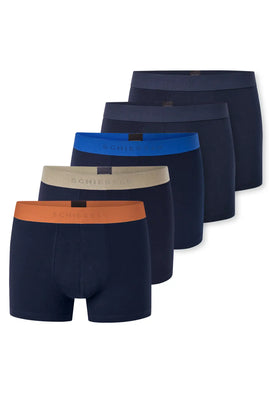 Schiesser 5-pack heren boxershort 95/5 - Darkblue
