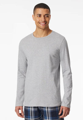 Schiesser heren pyjamashirt lange mouw - katoen