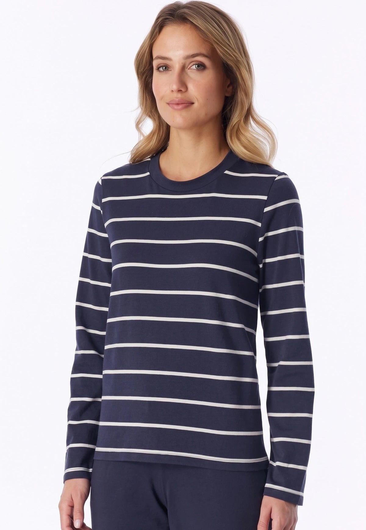 Schiesser dames pyjamashirt lange mouw - Mix & Relax