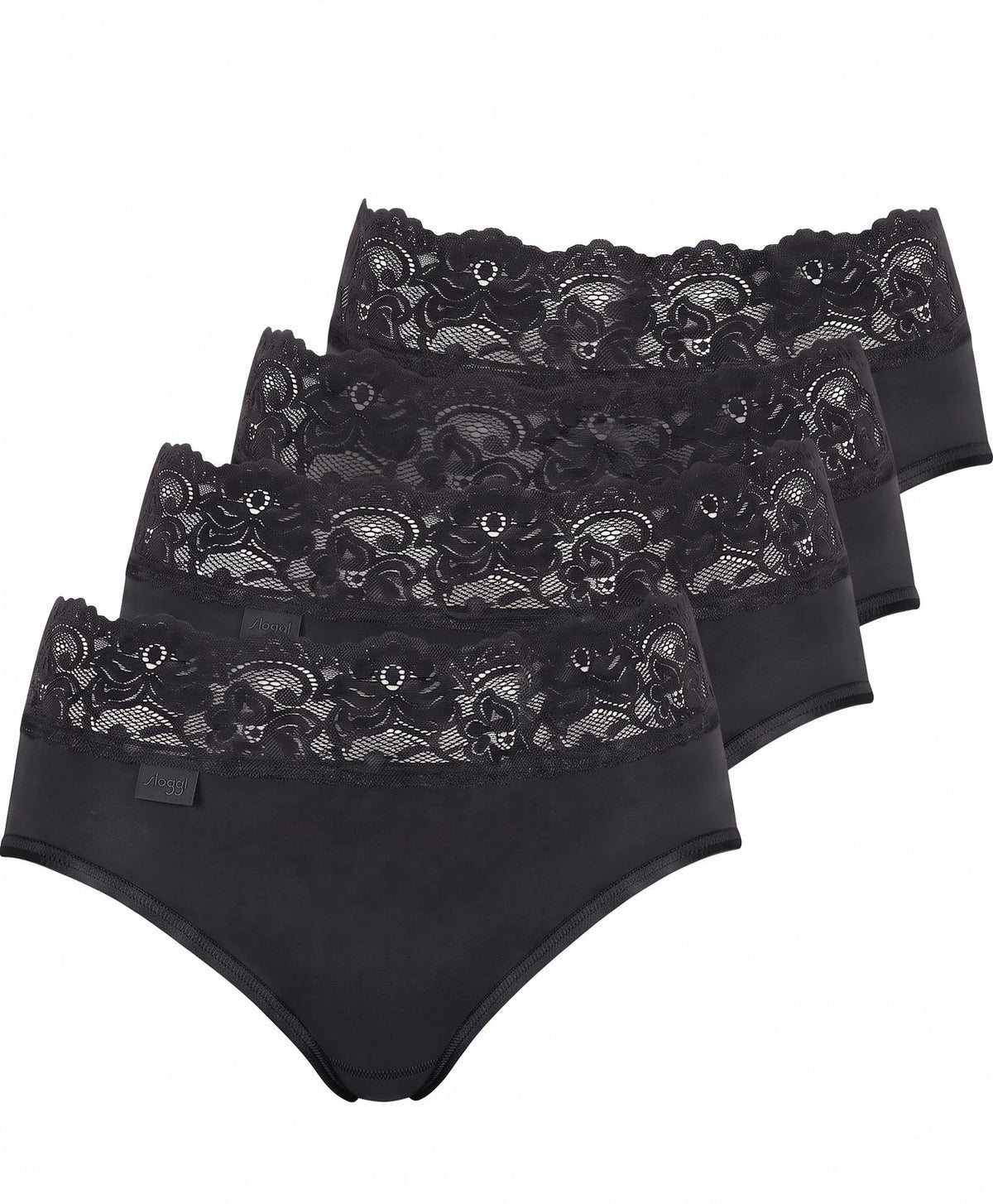 Sloggi 4-pack Romance Midi - kanten dames heup slip