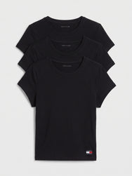Black | pack | Overzicht 3-pack T-shirts, zwart – Tommy Hilfiger 3-pack dames T-shirts korte mouw - Heritage
