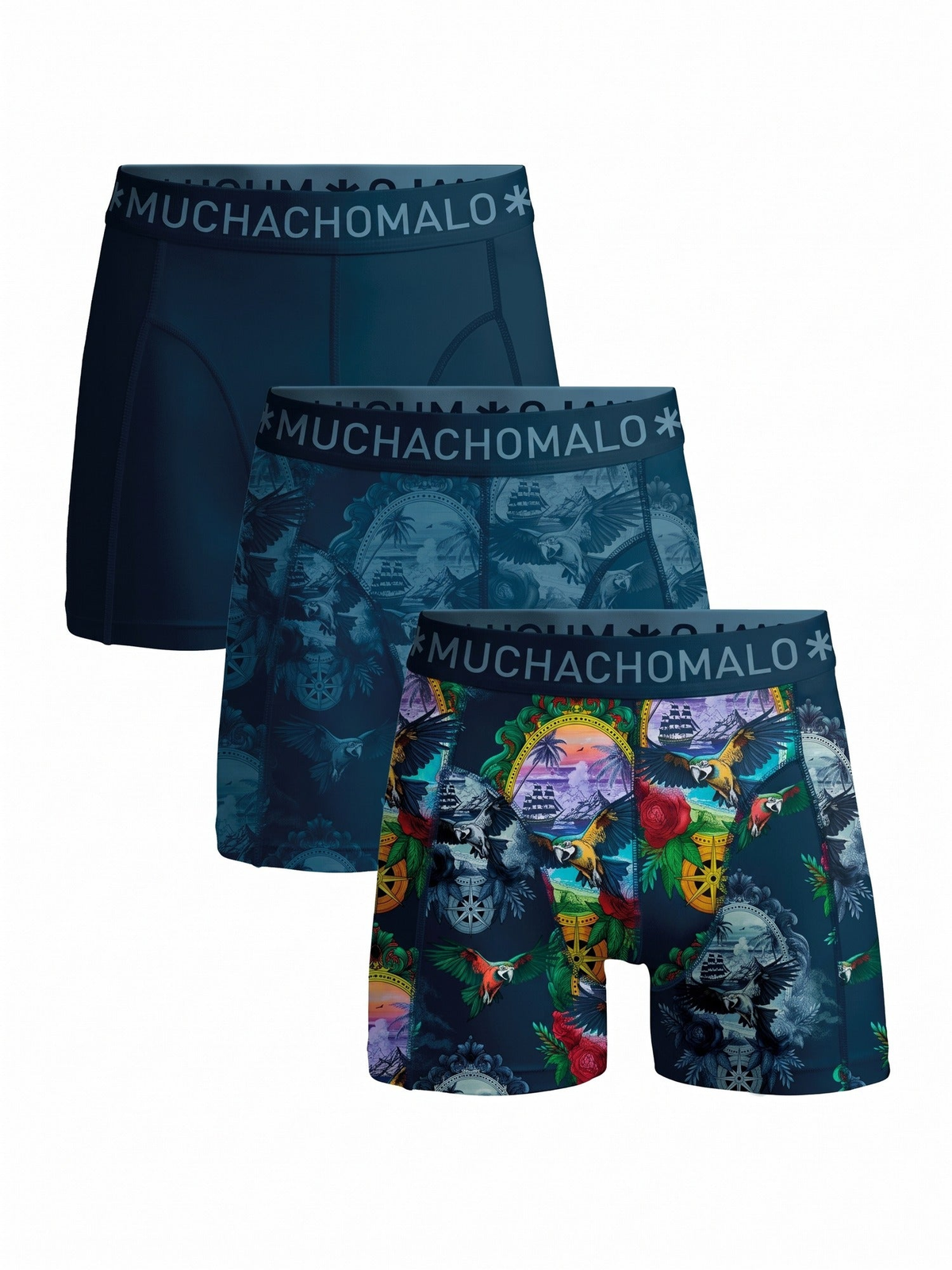 Muchachomalo 3-Pack Heren Boxershort - Pirate Parrot
