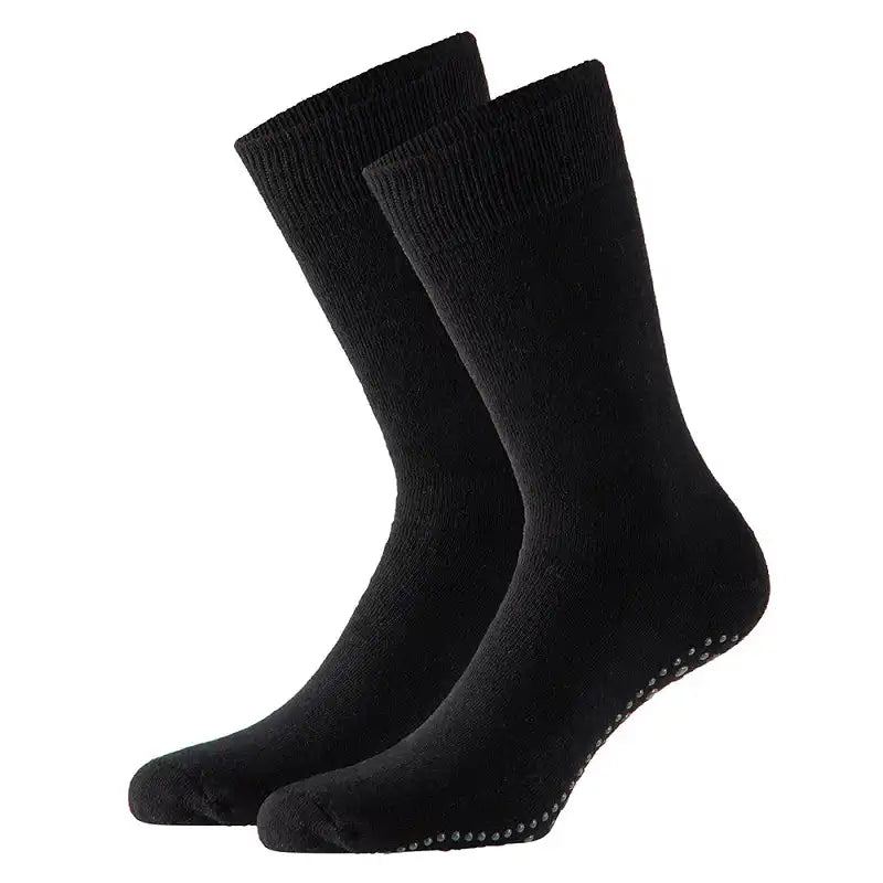 Apollo Apollo 2-paar Heren Anti slip badstof sokken - Slipper sokken - Plain