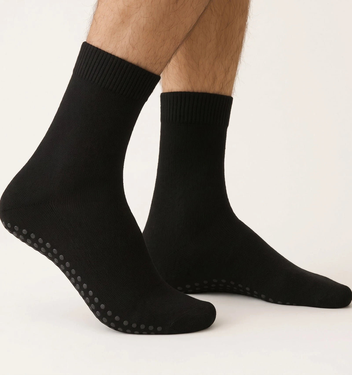 Apollo Apollo 2-paar Heren Anti slip badstof sokken - Slipper sokken - Plain