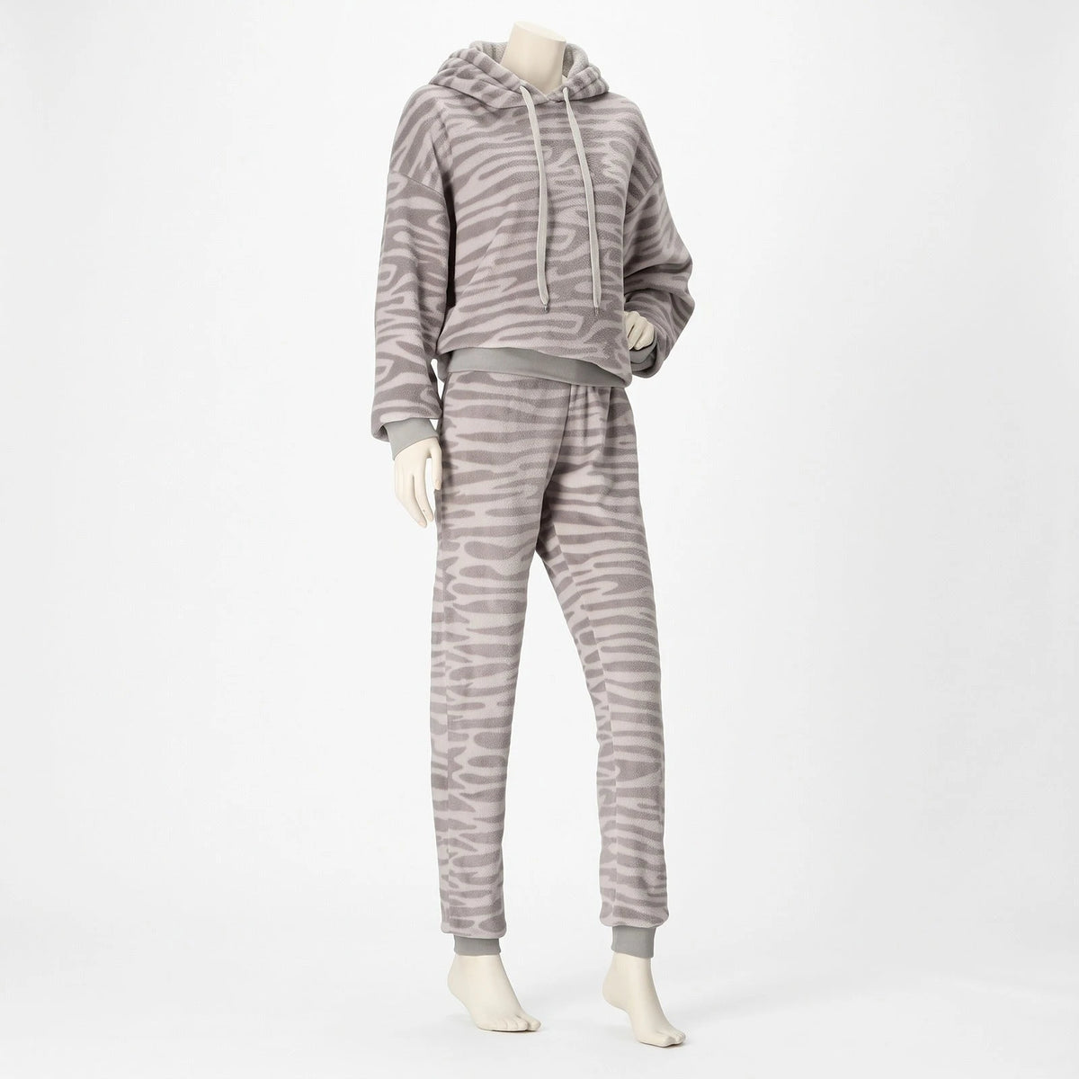 Apollo Apollo dames huispak Fleece - Loungeset - Zebra/Leopard
