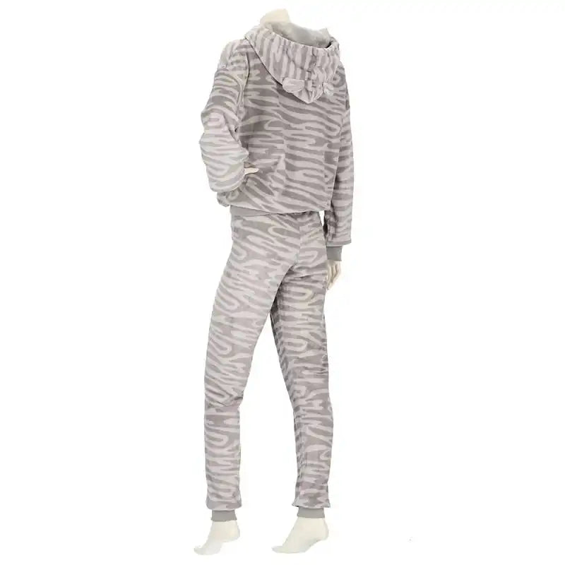 Apollo Apollo dames huispak Fleece - Loungeset - Zebra/Leopard