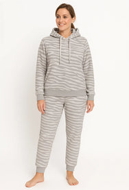 Apollo Apollo dames huispak Fleece - Loungeset - Zebra/Leopard