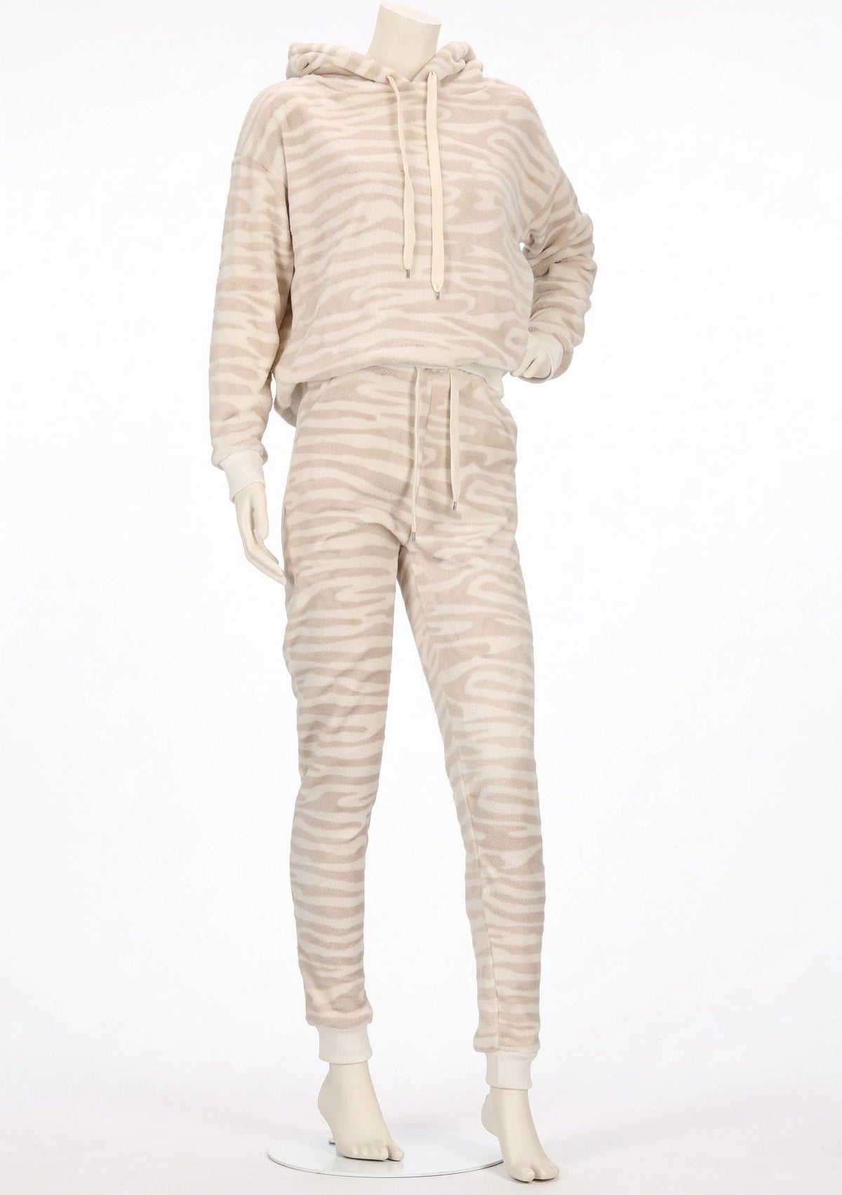 Apollo Apollo dames huispak Fleece - Loungeset - Zebra/Leopard