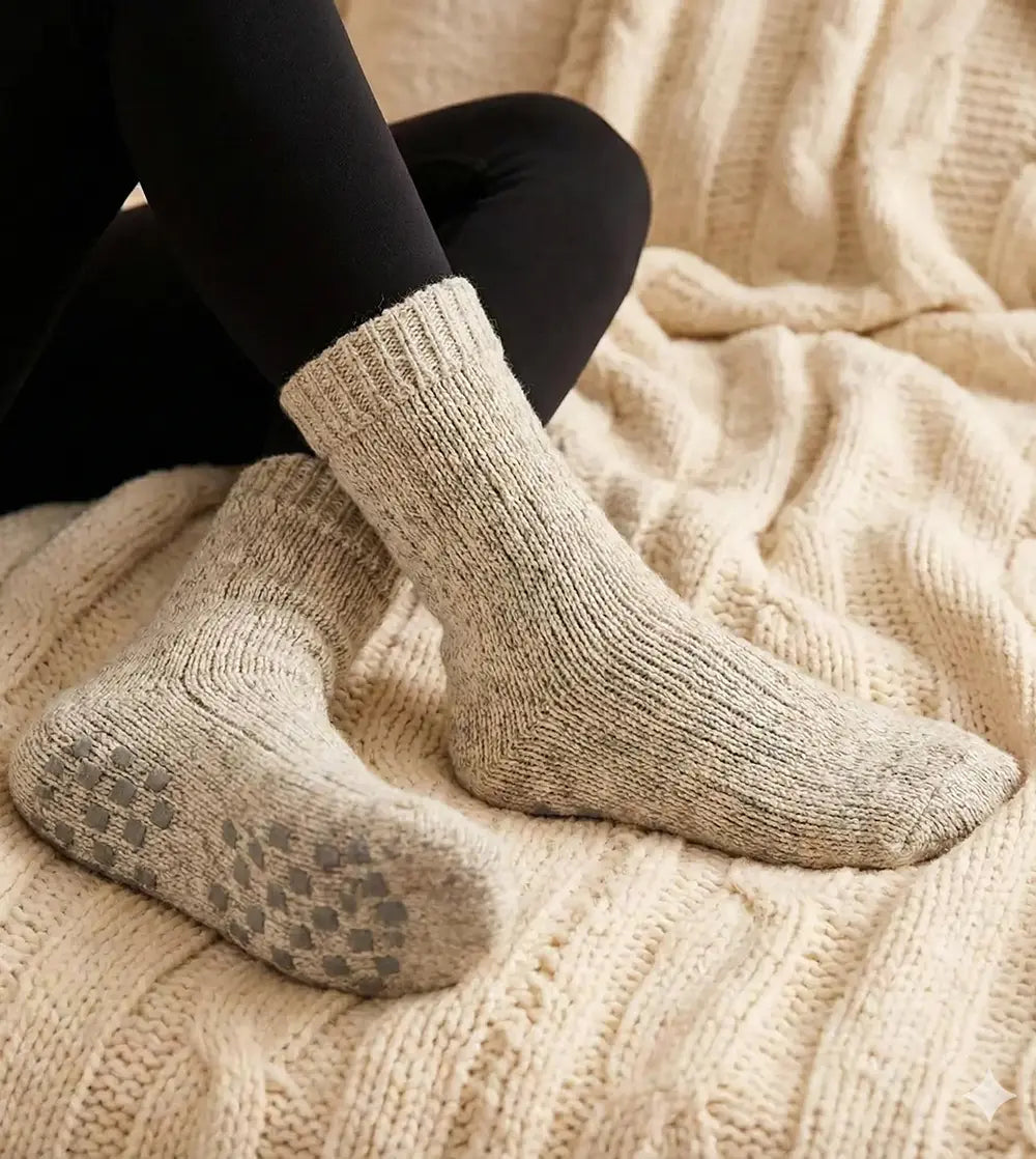 Apollo Apollo warme anti slip huissokken - Bedsokken dames en heren