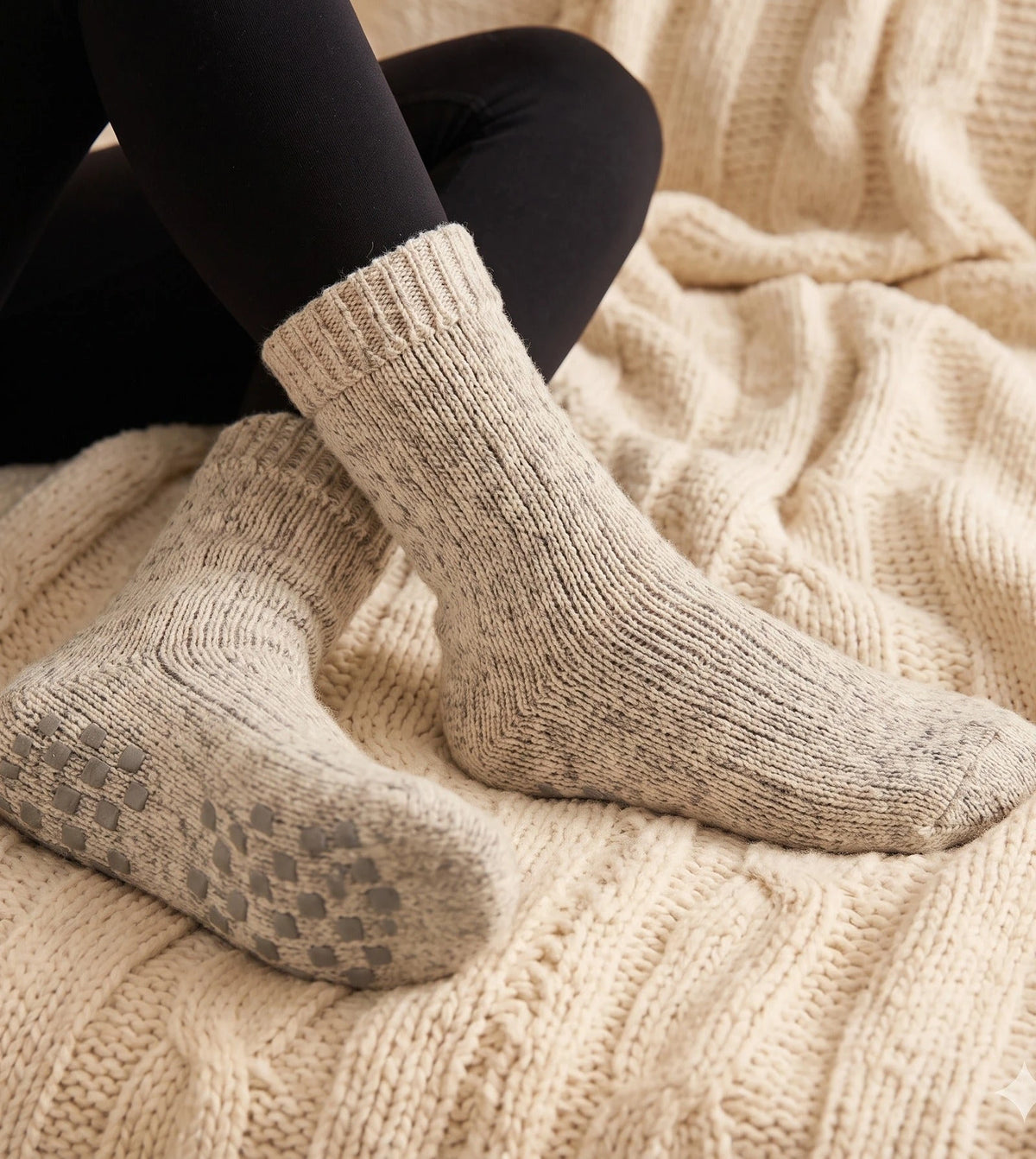 Apollo Apollo warme anti slip huissokken - Bedsokken dames en heren