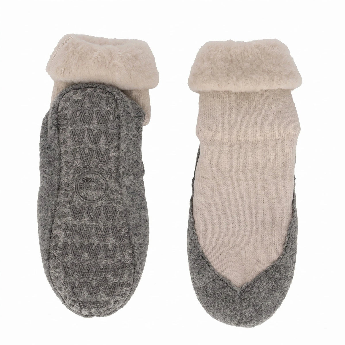 Apollo Apollo warme wollen slofsokken - Anti slip huissokken