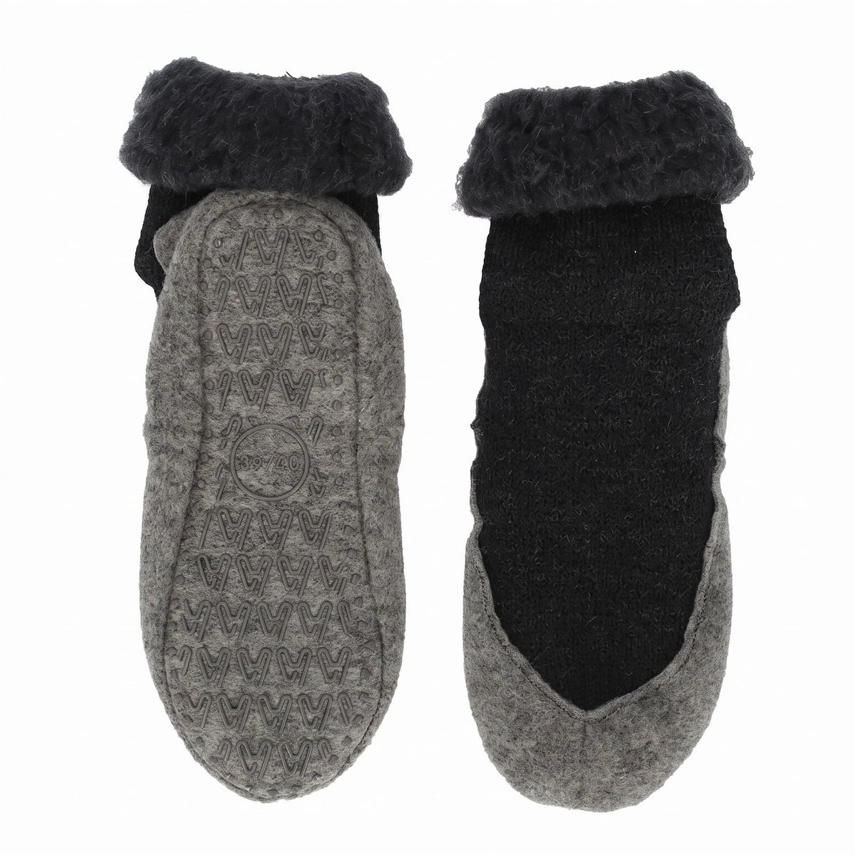Apollo Apollo warme wollen slofsokken - Anti slip huissokken