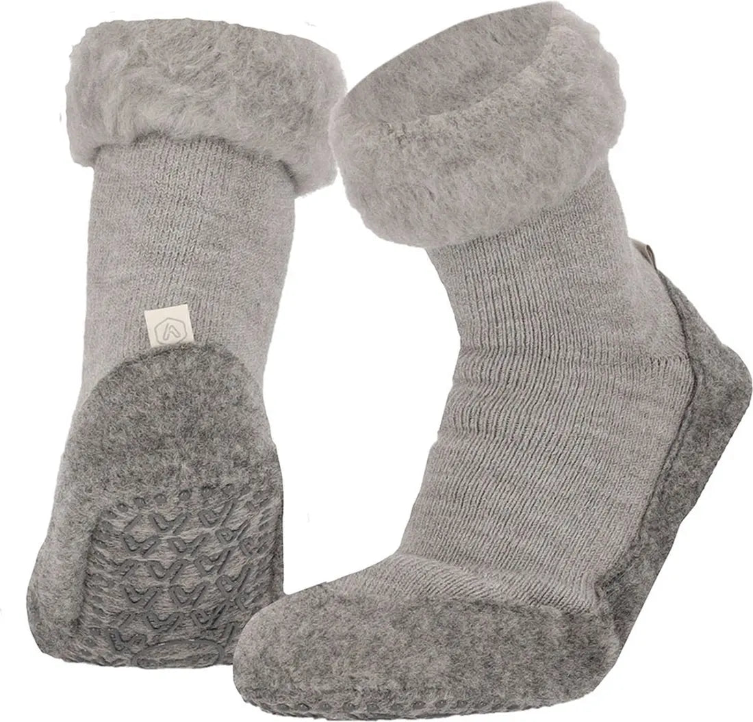 Apollo Apollo warme wollen slofsokken - Anti slip huissokken