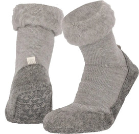 Apollo Apollo warme wollen slofsokken - Anti slip huissokken