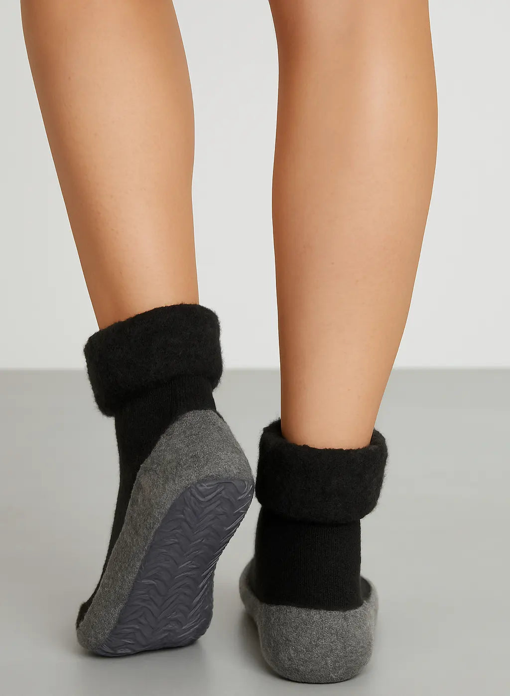 Apollo Apollo warme wollen slofsokken - Anti slip huissokken