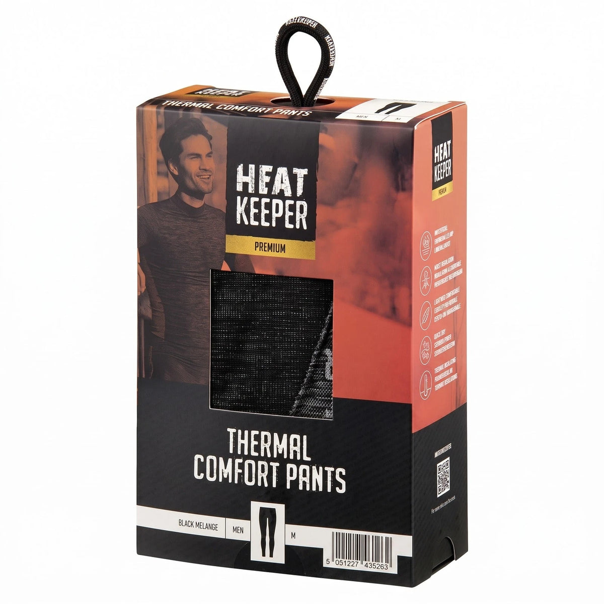 Apollo Heatkeeper Thermobroek heren - Zwart - Techno