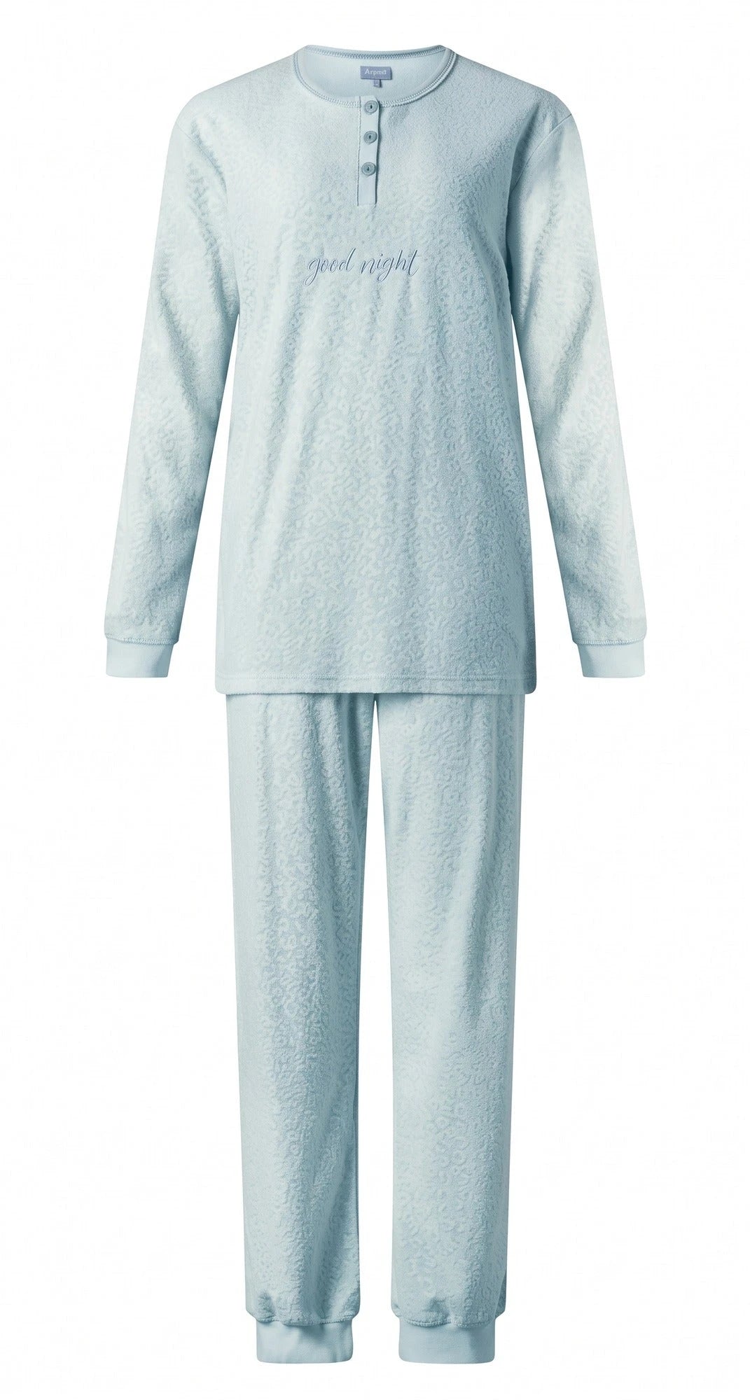 Arend Cocodream dames pyjama velours - lange mouwen - Good Night