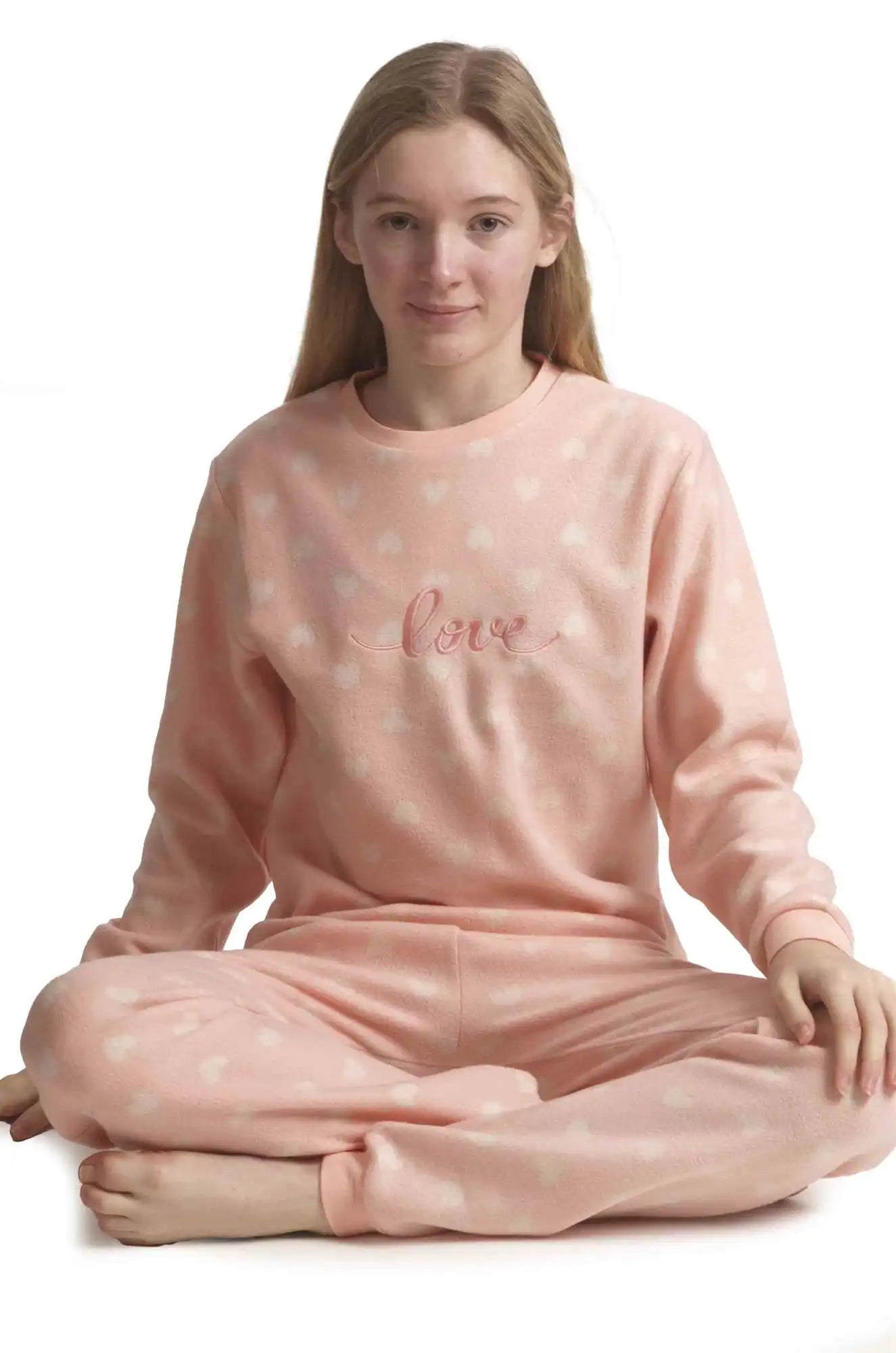 Arend Cocodream fleece pyjama kind meisjes - Love