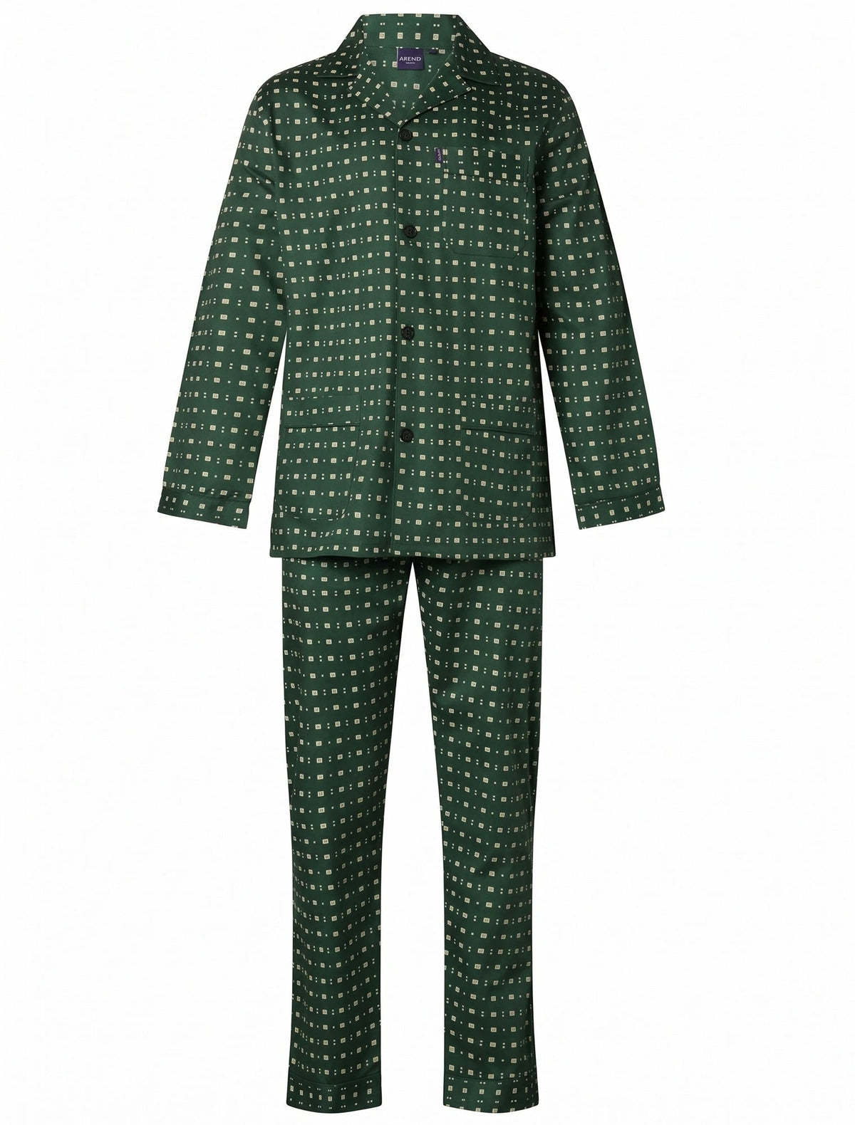 Arend Gentlemen katoenen heren pyjama - 94.29 - Groen