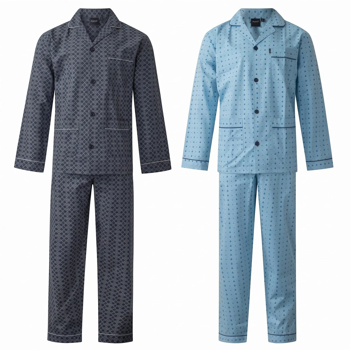 Arend Gentlemen katoenen heren pyjama met knoopsluiting - Poplin