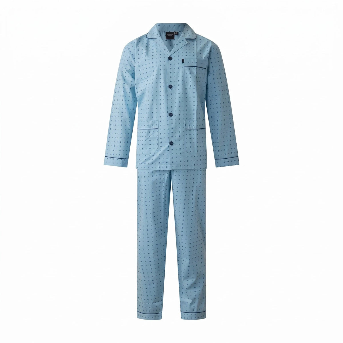 Arend Gentlemen katoenen heren pyjama met knoopsluiting - Poplin