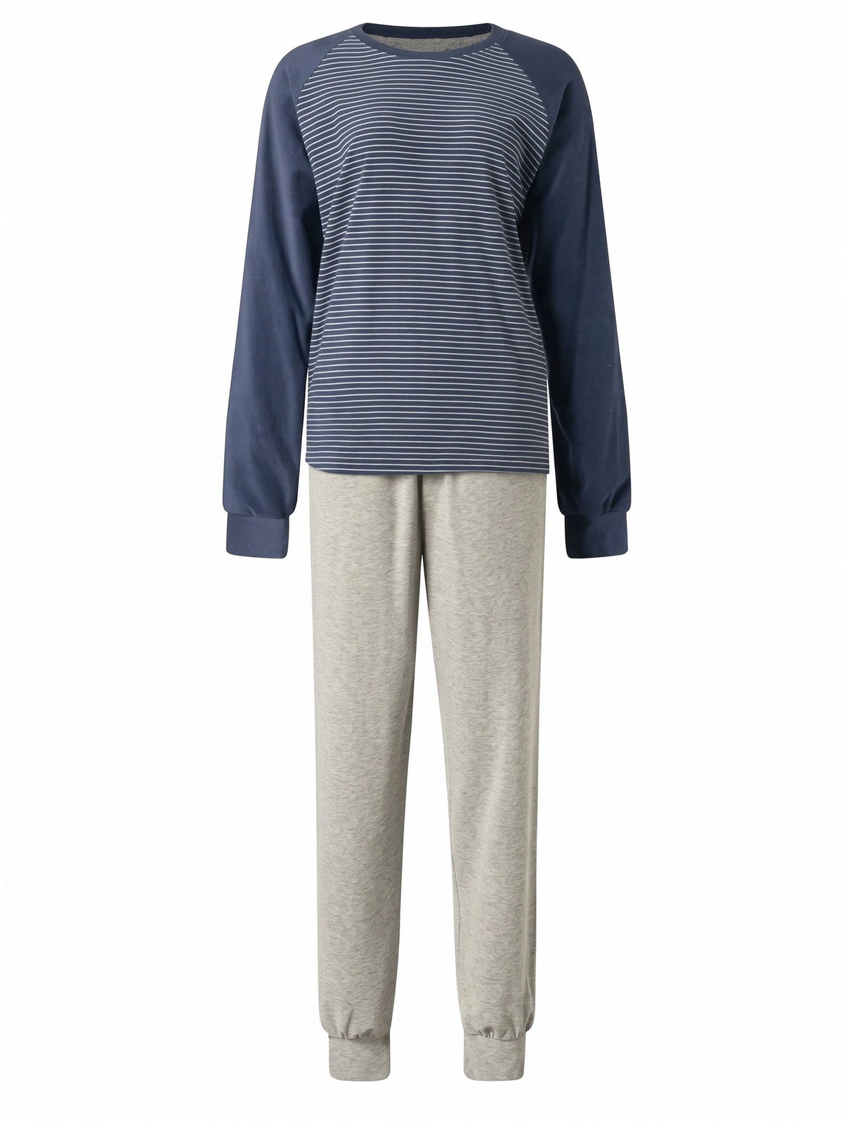 Arend Lunatex badstof dames pyjama - Lange mouwen - Winter Streep