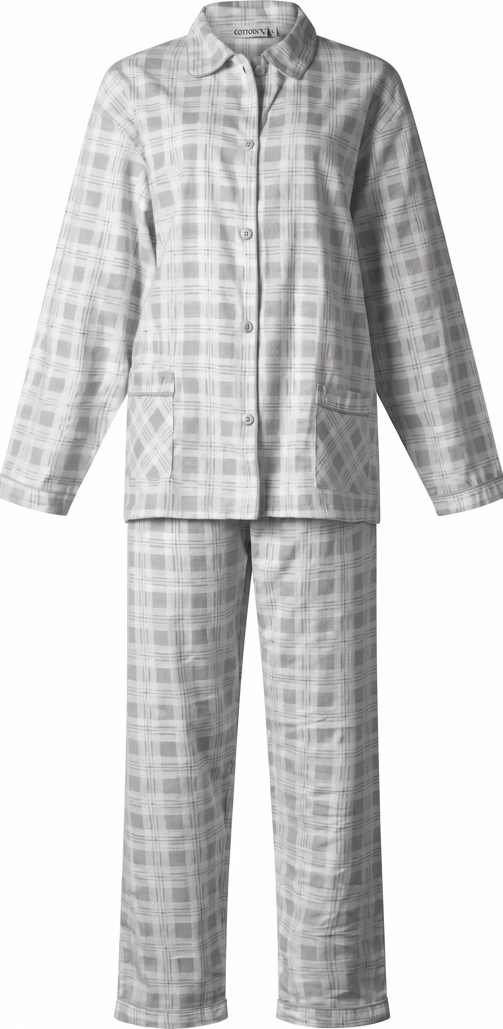 Lunatex flanel dames pyjama - lange mouwen - Old School