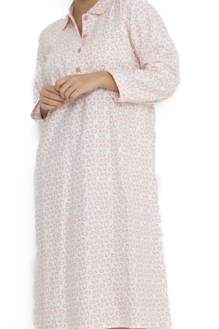 Arend Lunatex flanellen nachthemd dames - Classic egg