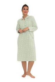 Arend Lunatex flanellen nachthemd dames - Classic egg
