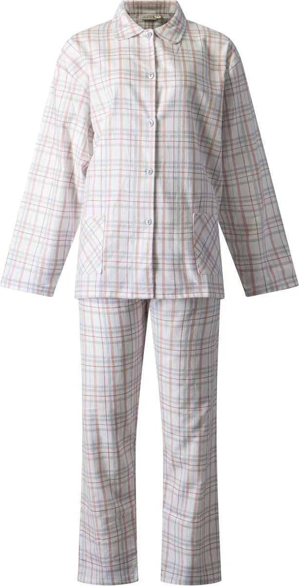 Arend Lunatex flanellen pyjama dames - Ruit