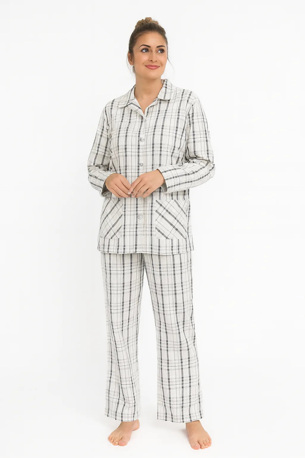 Arend Lunatex flanellen pyjama dames - Ruit