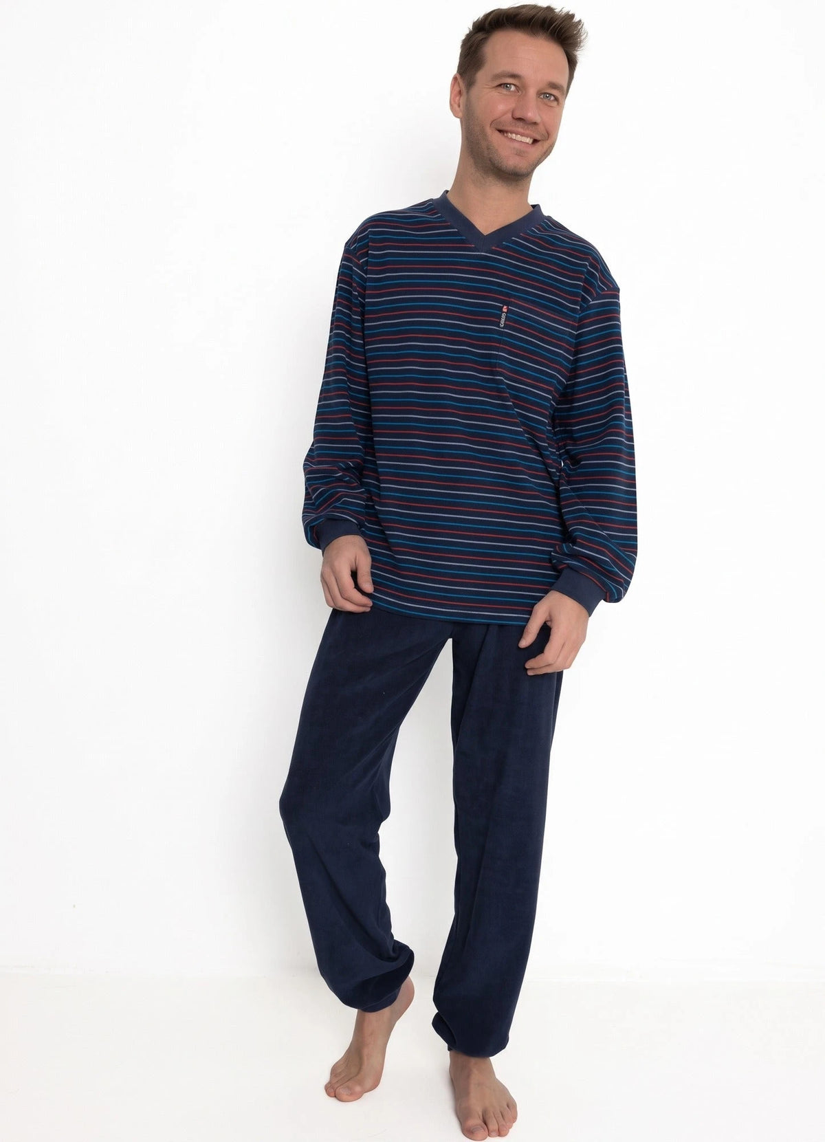Arend Outfitter Badstof heren pyjama - Winter streep