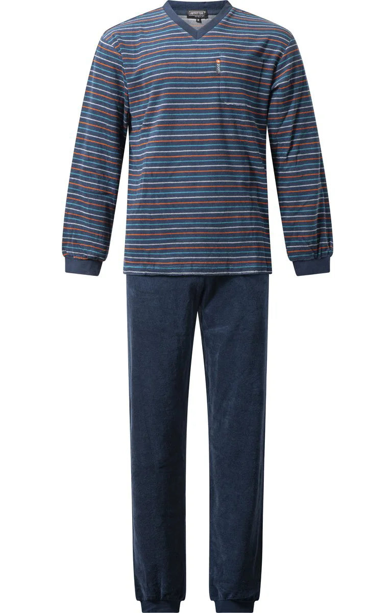 Arend Outfitter Badstof heren pyjama - Winter streep