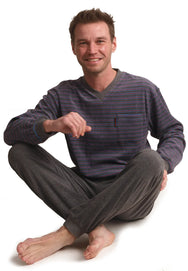 Arend Outfitter Badstof heren pyjama - Winter Stripe