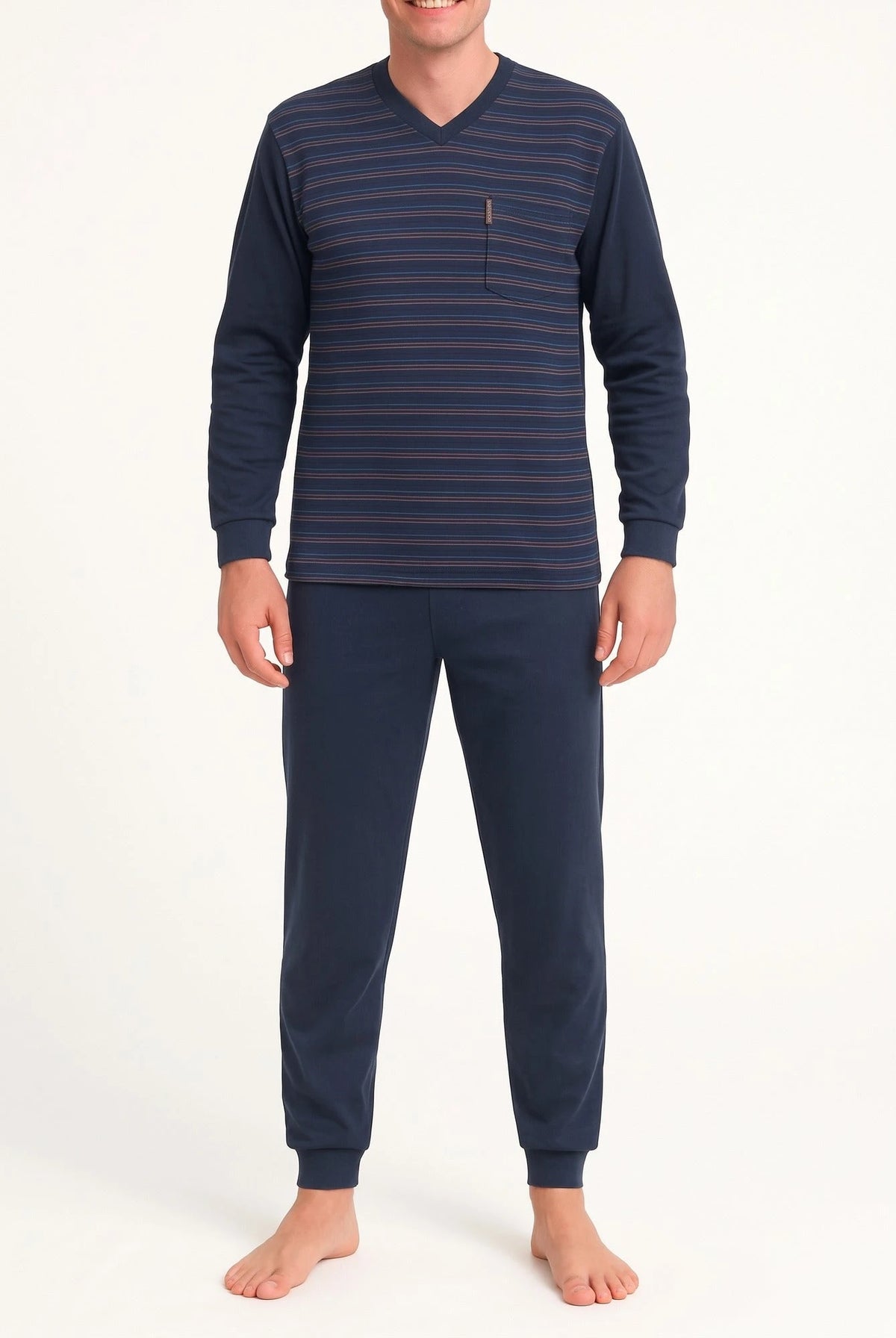 Arend Outfitter Badstof heren pyjama - Winter Stripe