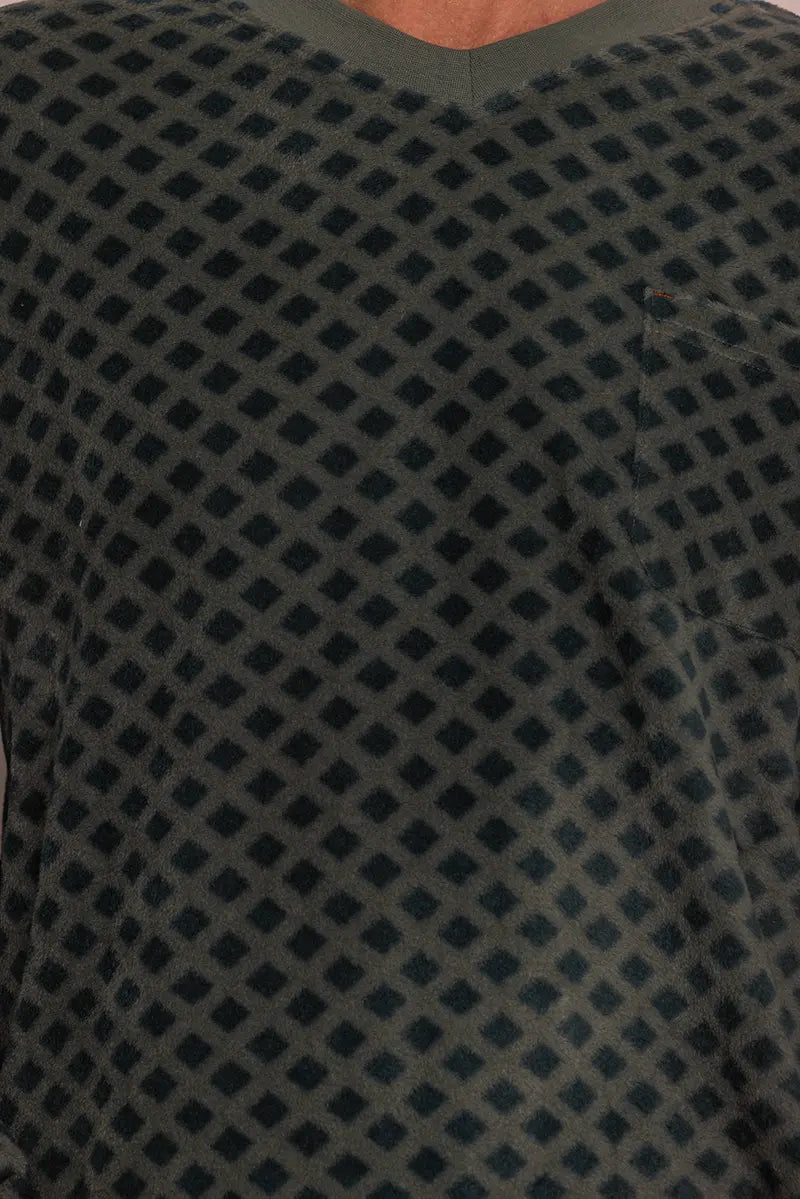 Arend Outfitter Fleece heren pyjama - Squares