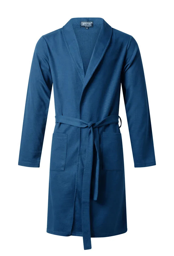 Arend Outfitter heren wafel badjas - Blue colors