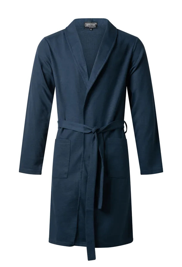 Arend Outfitter heren wafel badjas - Blue colors