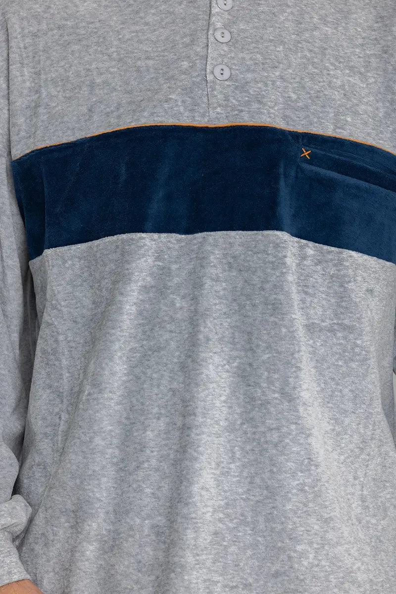 Arend Outfitter velours heren pyjama - Ted